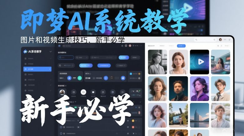 即梦AI系统教学，图片和视频生成技巧，新手必学-时光云网创