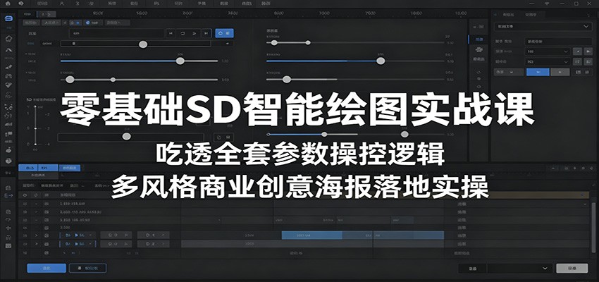 零基础SD智能绘图实战课：吃透全套参数操控逻辑，多风格商业创意海报落地实操-时光云网创