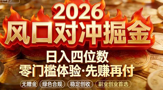2026美金对冲套利，无赠金对冲策略保驾护航，低门槛易上手实操。单人单日收益2000+-时光云网创