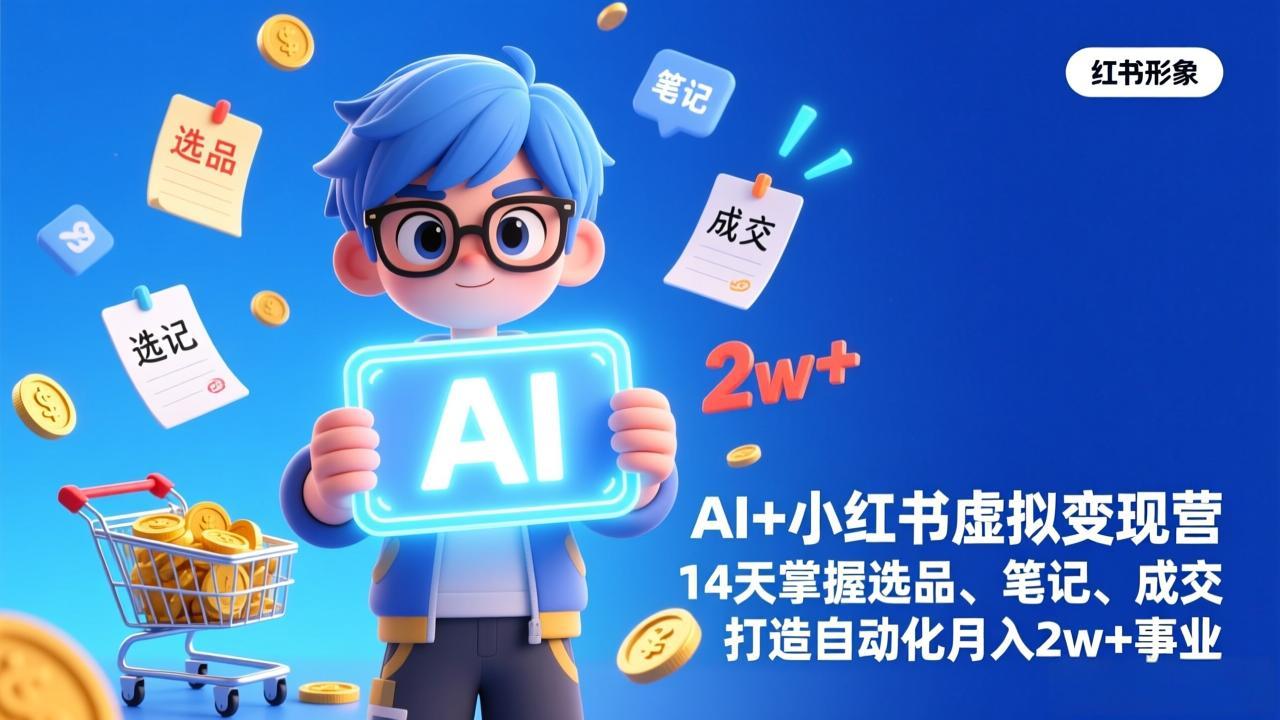 AI+小红书虚拟变现营(完结-时光云网创