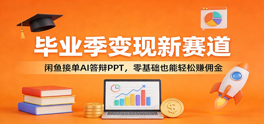 毕业季变现新赛道：闲鱼接单AI答辩PPT，零基础也能轻松赚佣金-时光云网创