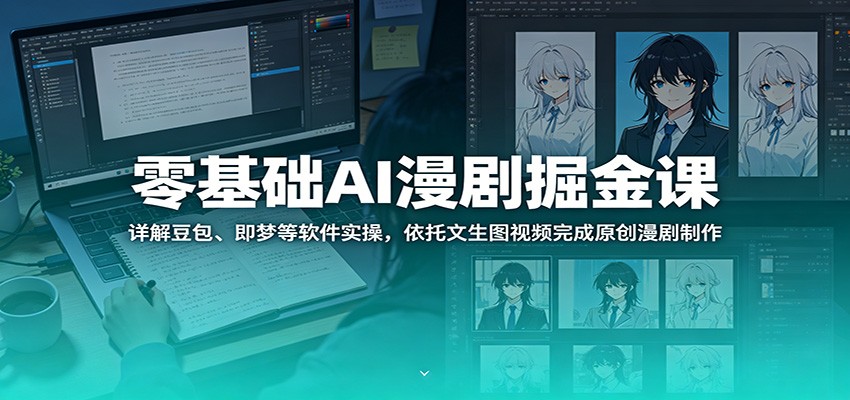 零基础AI漫剧掘金课：详解豆包、即梦等软件实操，依托文生图视频完成原创漫剧制作-时光云网创