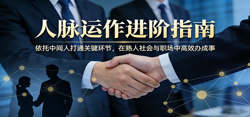 付费文章：人脉运作进阶指南，依托中间人打通关键环节，在熟人社会与职场中高效办成事-时光云网创