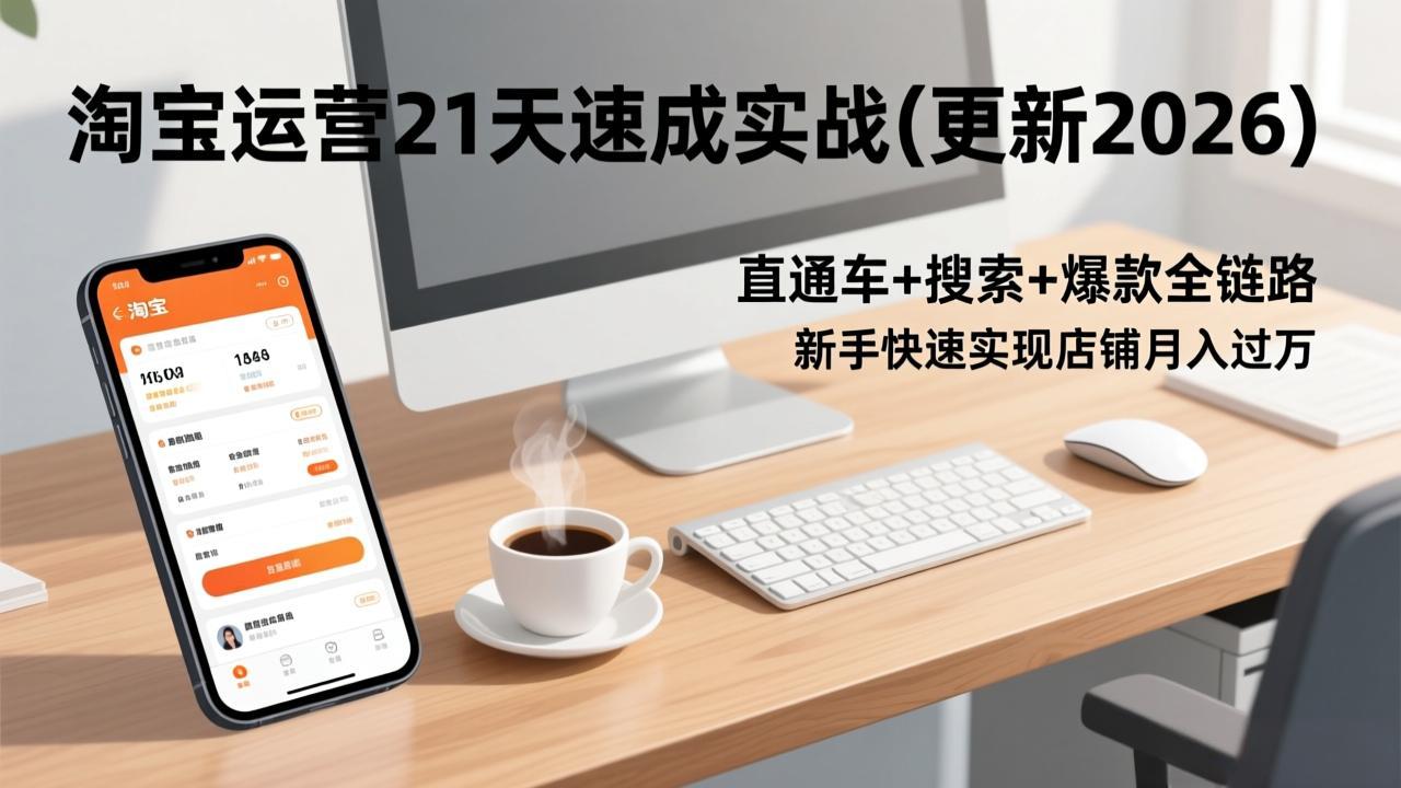 淘宝运营21天速成实战(更新2026-时光云网创