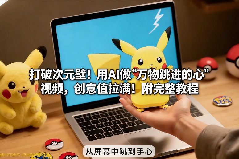 打破次元壁！用AI做【万物跳进手心】视频，创意值拉满！附完整教程-时光云网创