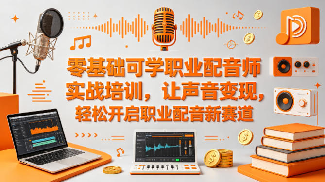 零基础可学职业配音师实战培训，让声音变现，轻松开启职业配音新赛道-时光云网创