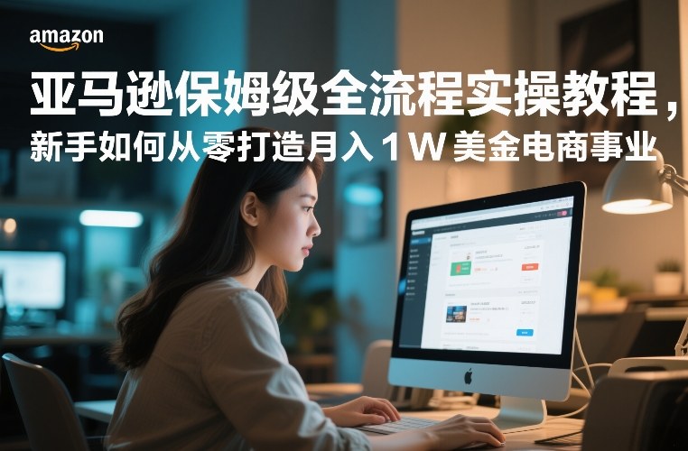 亚马逊保姆级全流程实操教程，新手如何从零打造月入1W美金电商事业-时光云网创