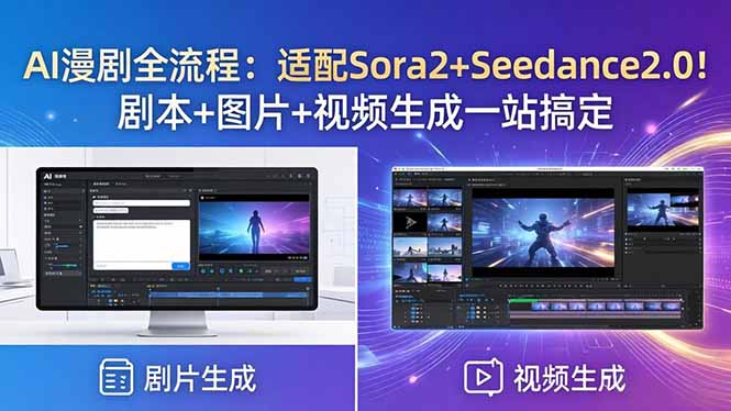 AI漫剧全流程：适配Sora2+Seedance2.0！剧本+图片+视频生成一站搞定-时光云网创