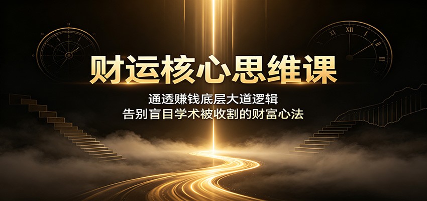 财运核心思维课：通透赚钱底层大道逻辑，告别盲目学术被收割的财富心法-时光云网创