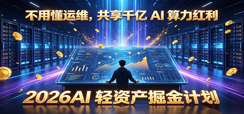不用懂运维，共享千亿 AI 算力红利，2026AI 轻资产掘金计划-时光云网创