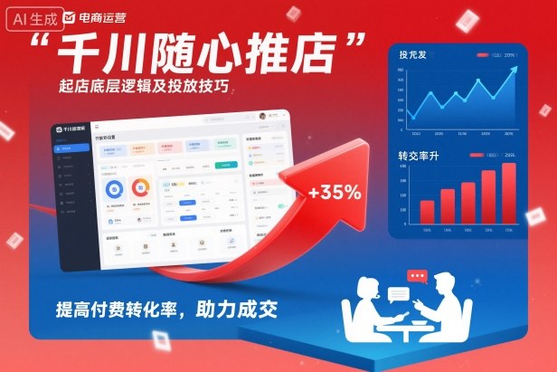千川随心推起店底层逻辑及投放技巧,提高付费转化率,助力成交-时光云网创