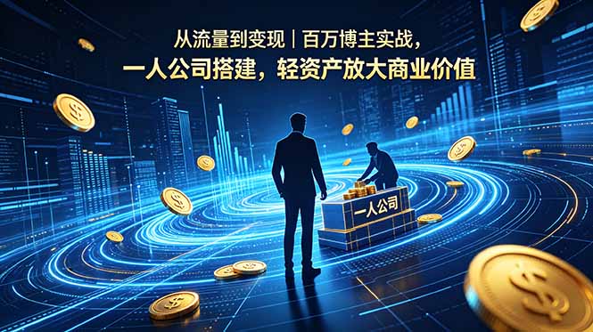 从流量到变现|百万博主实战,一人公司搭建,轻资产放大商业价值-时光云网创