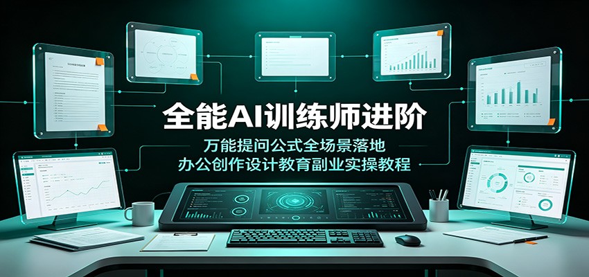 全能AI训练师进阶：万能提问公式全场景落地，办公创作设计教育副业实操教程-时光云网创