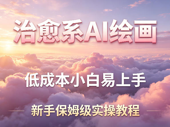 治愈系AI绘画提示词项目，低成本小白易上手，每天10分钟，新手保姆级实操教程-时光云网创