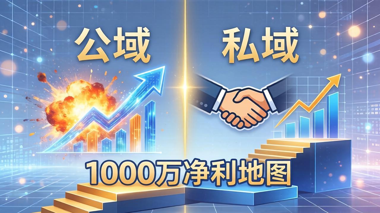 公域玩命出爆款，私域悄悄做成交：这套AI内训课，2026给你打通1000万净利的地图-时光云网创