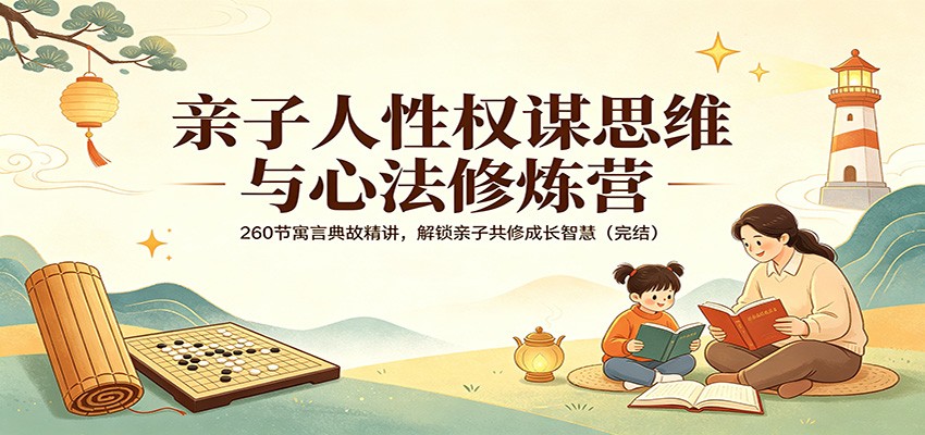 亲子人性权谋思维与心法修炼营：260节寓言典故精讲，解锁亲子共修成长智慧(完结)-时光云网创