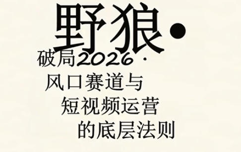 野狼团队·多平台实操运营课，覆盖AI口播、服装、好物、漫剪等热门玩法(更新4月29日)-时光云网创