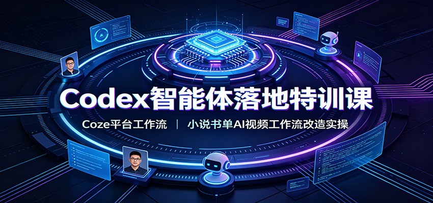 Codex智能体落地特训课：Coze平台工作流，小说书单AI视频工作流改造实操-时光云网创