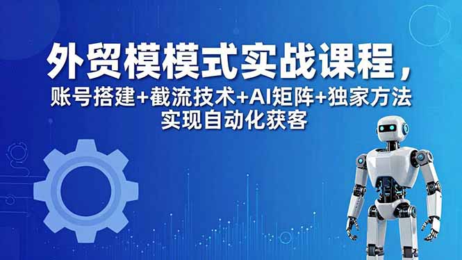 外贸新模式实战课程-更新5月，账号搭建+截流技术+AI矩阵+独家方法实现自动化获客-时光云网创
