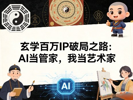 玄学百万IP破局之路：AI当管家，我当艺术家-时光云网创