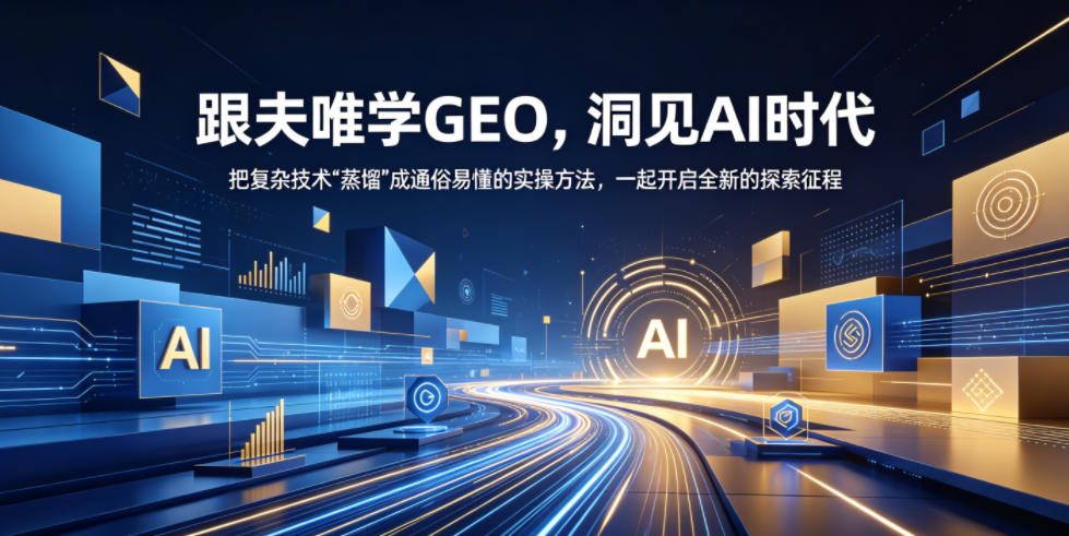 跟夫唯学GEO，洞见AI时代，把复杂技术“蒸馏”成通俗易懂的实操方法，一起开启全新的探索征程-时光云网创