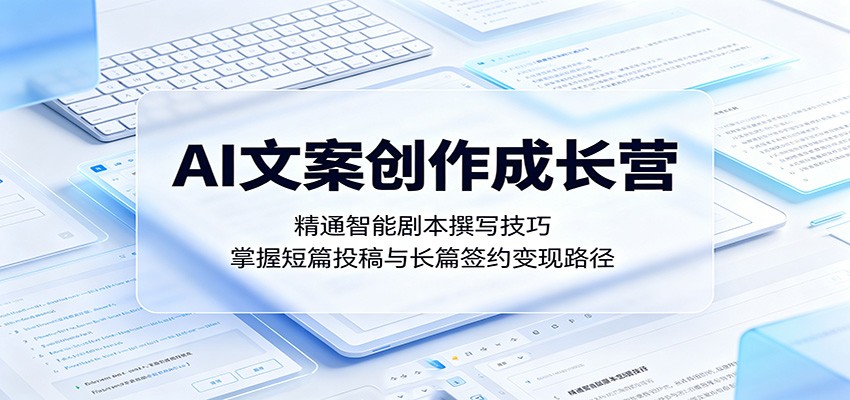 AI文案创作成长营:精通智能剧本撰写技巧,掌握短篇投稿与长篇签约变现路径-时光云网创