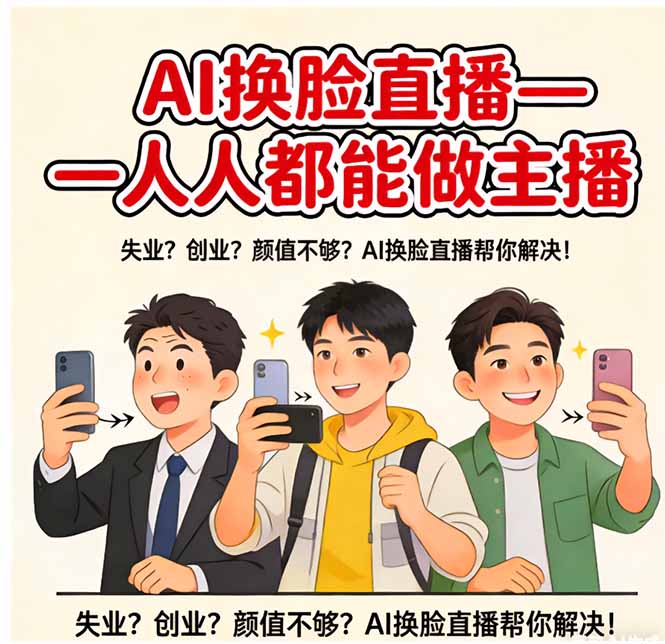 AI换脸直播，人人都能做主播-时光云网创