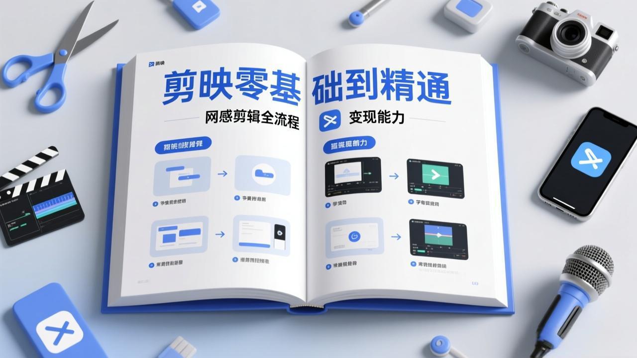 剪映零基础也能快速上手，从入门到精通掌握网感剪辑全流程，掌握能直接变现的剪辑能力-时光云网创