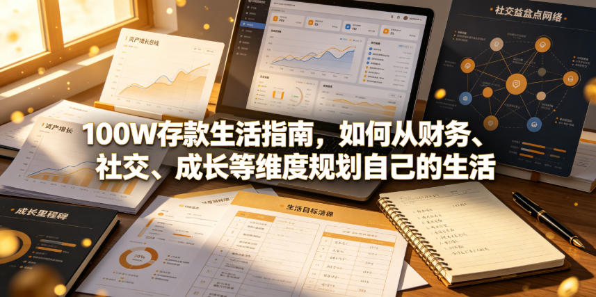 付费文章：100W存款生活指南，如何从财务、社交、成长等维度规划自己的生活-时光云网创