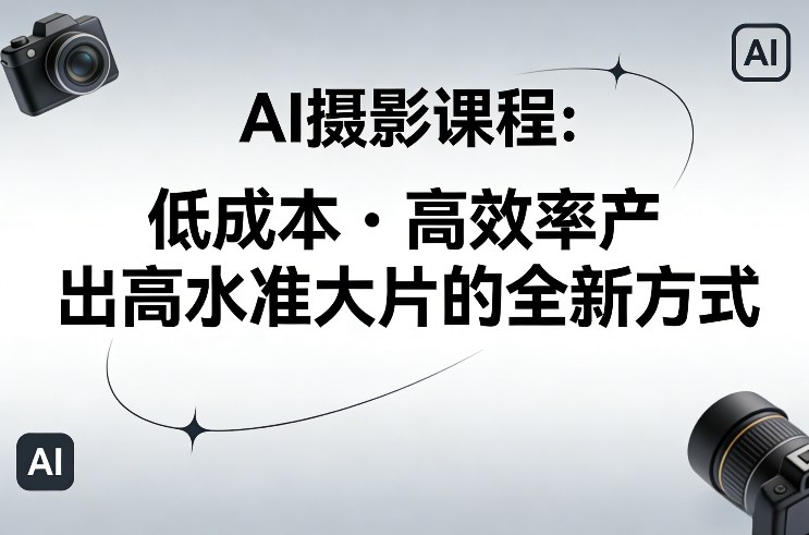 AI摄影课程，低成本高效率产出高水准大片的全新方式-时光云网创