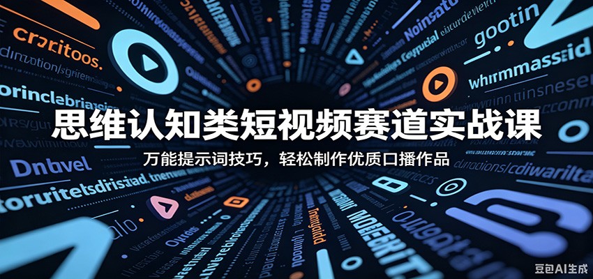 思维认知类短视频赛道实战课：万能提示词技巧，轻松制作优质口播作品-时光云网创