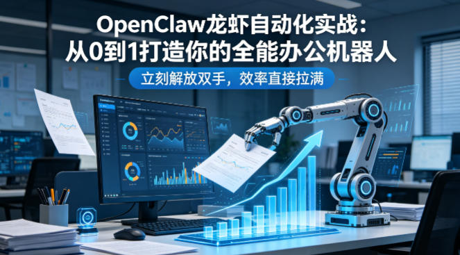 OpenClaw龙虾自动化实战：从0到1打造你的全能办公机器人，立刻解放双手，效率直接拉满-时光云网创