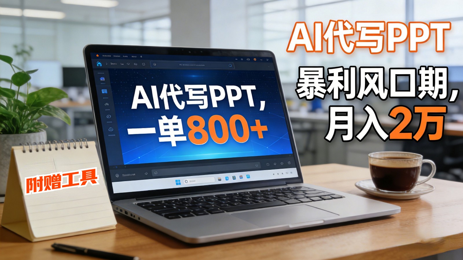 AI 代写做 PPT!一单狂赚 800+,风口期月入 2 万(工具 + 提示词直接送)-时光云网创