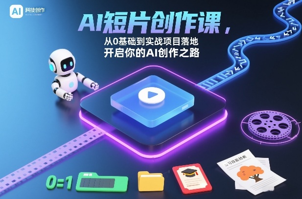 AI短片创作课，从0基础到实战项目落地，开启你的AI创作之路(更新)-时光云网创