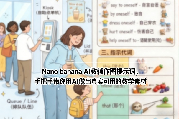 Nano banana AI教辅作图提示词，手把手带你用AI做出真实可用的教学素材-时光云网创