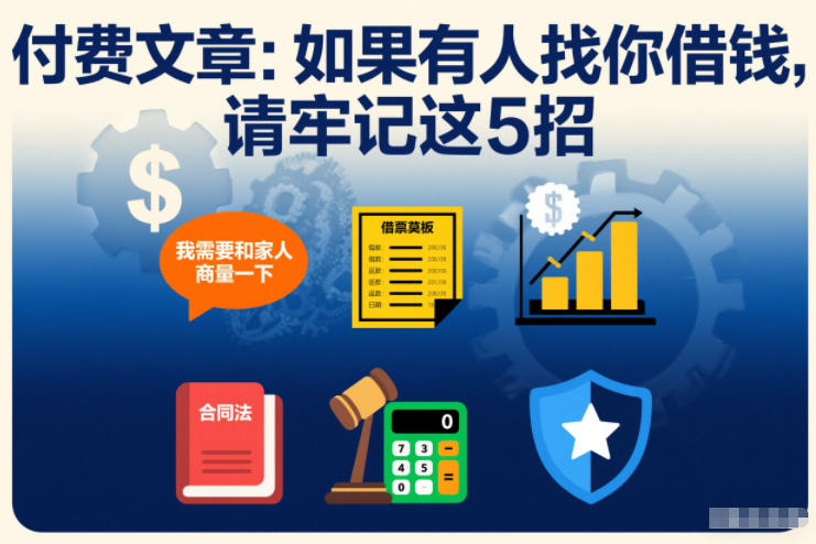 付费文章：如果有人找你借钱，请牢记这5招-时光云网创