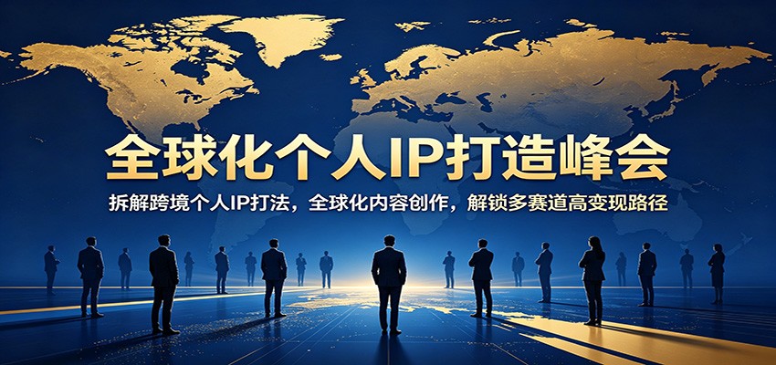全球化个人IP打造峰会：拆解跨境个人IP打法，全球化内容创作，解锁多赛道高变现路径-时光云网创