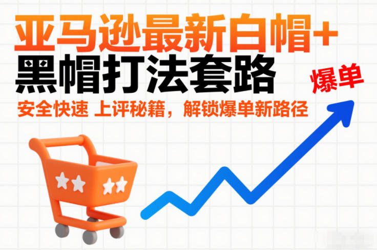 亚马逊最新白帽+黑帽打法套路，安全快速上评秘籍，解锁爆单新路径-时光云网创