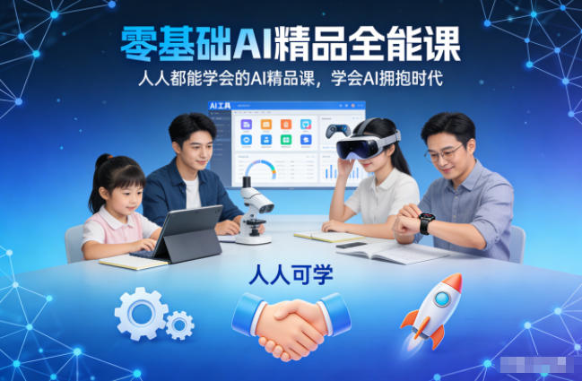 零基础AI精品全能课，人人都能学会的AI精品课，学会AI拥抱时代-时光云网创