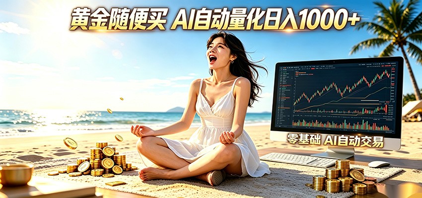黄金随便买？AI自动外汇量化交易 在家当皇帝 日入1000+-时光云网创