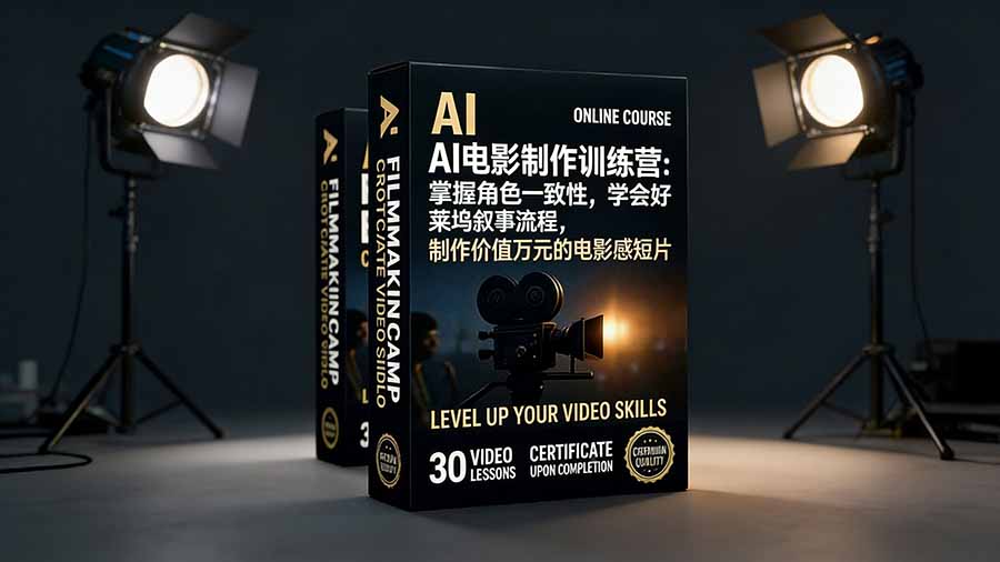 AI电影制作训练营：掌握角色一致性，学会好莱坞叙事流程，制作价值万元的电影感短片-时光云网创