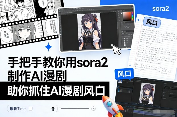手把手教你用sora2制作AI漫剧，助你抓住AI漫剧风口-时光云网创