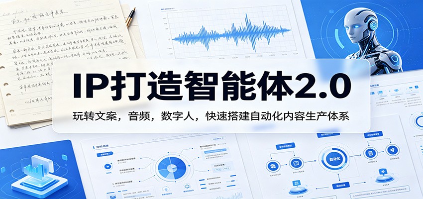 IP打造智能体2.0：玩转文案，音频，数字人，快速搭建自动化内容生产体系-时光云网创