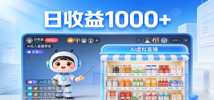 不用露脸不用说话，24小时自动卖货赚钱，全天自动直播，收益看得见-时光云网创