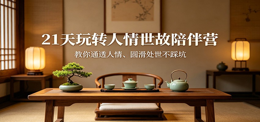 21天玩转人情世故陪伴营：教你通透人情、圆滑处世不踩坑-时光云网创