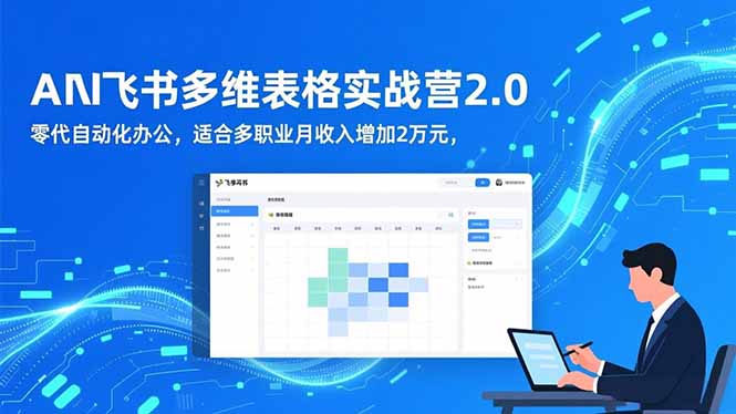 AI+飞书多维表格实战营2.0：零代码自动化办公，适合多职业月收入增加2万元-时光云网创