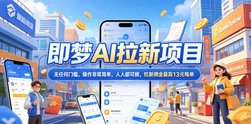 2026年即梦AI拉新项目最新玩法，无任何门槛，操作非常简单，人人都可做，拉新佣金最高13米每单(更新6月30日)-时光云网创