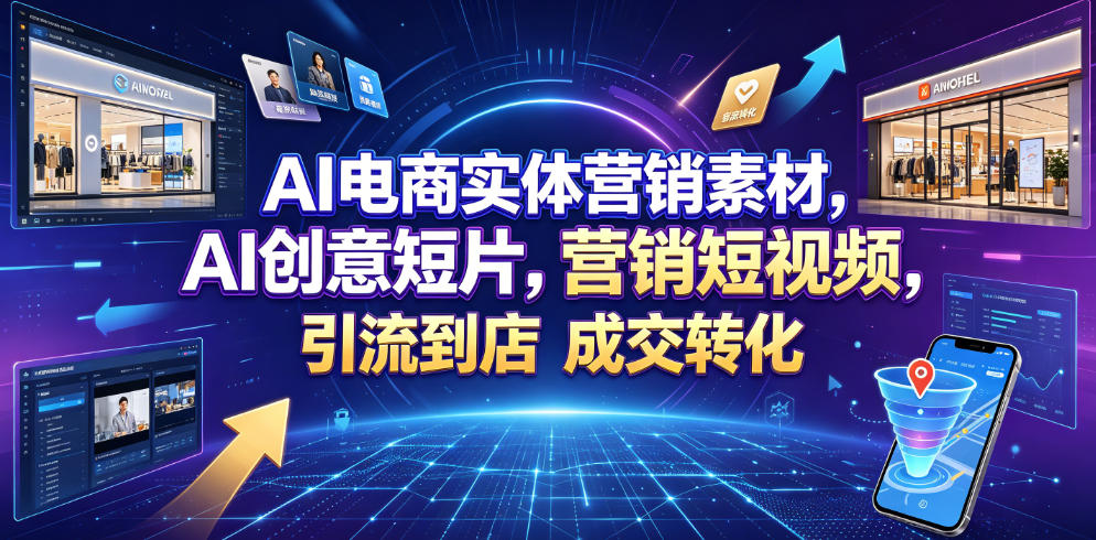 AI电商实体营销素材，AI创意短片，高效打造营销短视频，轻松引流到店，稳定提升门店客流与成交转化-时光云网创