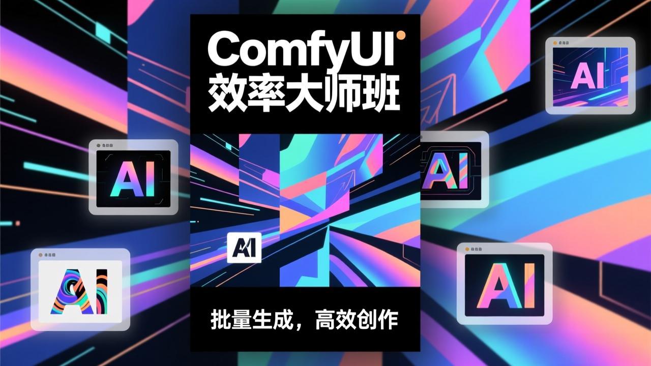 ComfyUI效率大师班：工作流搭建，批量生成，将个人AI出图效率提升5-10倍，月接单收入1-3万-时光云网创