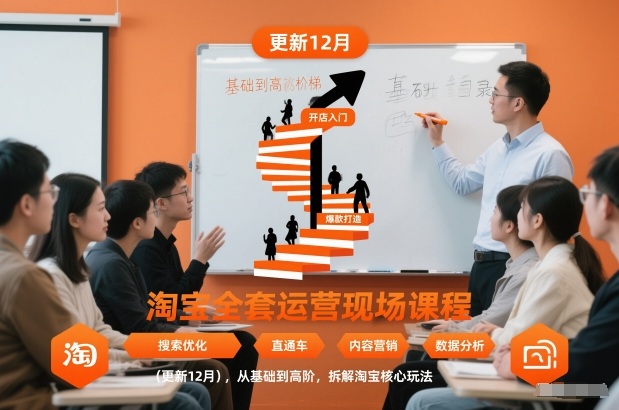 淘宝全套运营现场课程(更新26年1月)，从基础到高阶，拆解淘宝核心玩法-时光云网创